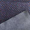 Fashionable pattern Denim Fabric by indigo yarn woven for men's casual shirts 100% cotton twill denim printed shirts woven fabric