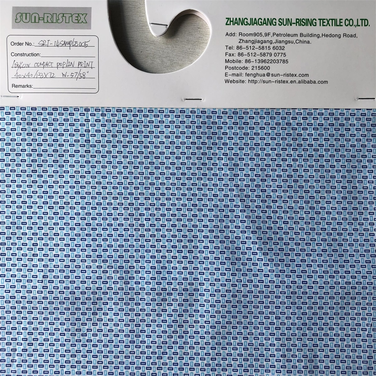 Sun-rising Textile Cotton fabric for men's casual shirts 100% cotton poplin printed shirts woven fabric soft touch