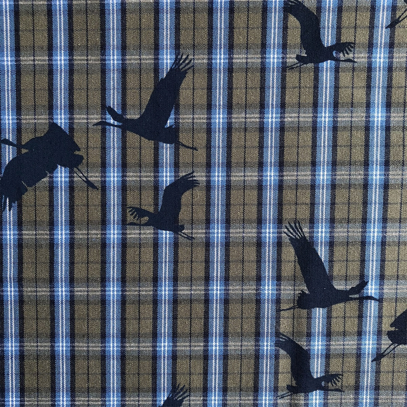 Customized pattern Cotton Fabric for men's casual shirts 100% cotton printed on yarn dyed plain check woven shirts fabric