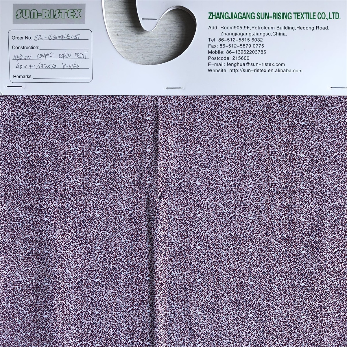 Sun-rising Textile Cotton Printed fabric high quality Eco-friendly 100% cotton poplin printed woven fabric for men's shirts
