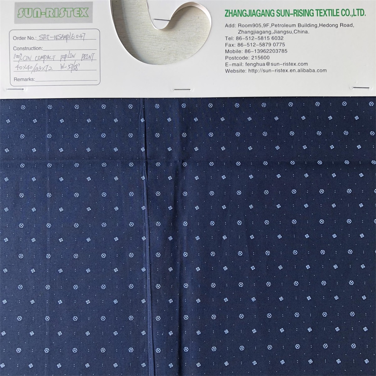 Sun-rising Textile Cotton Printed fabric customized new design 100% cotton poplin printed fabric for men's long sleeve shirts