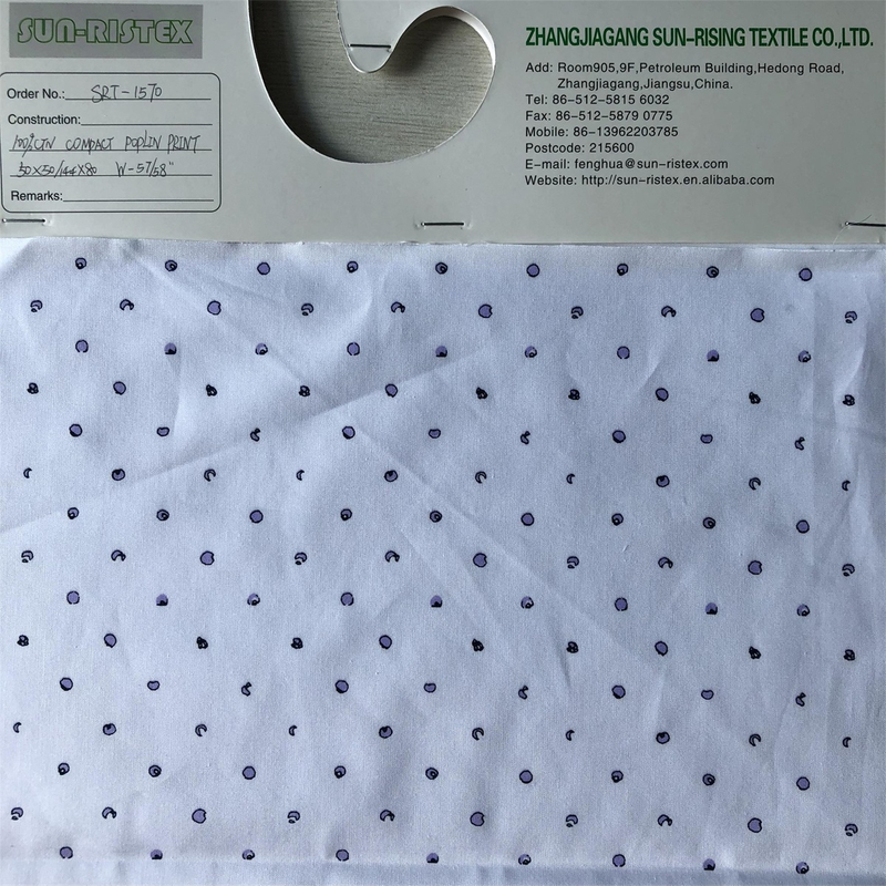 Sun-rising Textile Cotton Printed fabric new fashionable pattern 100% cotton poplin printed fabric for men's casual shirts