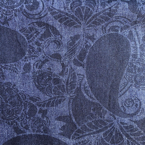 Cotton Denim Fabric by indigo yarn for men's shirts 100% cotton twill denim printed dark blue background shirts woven fabric