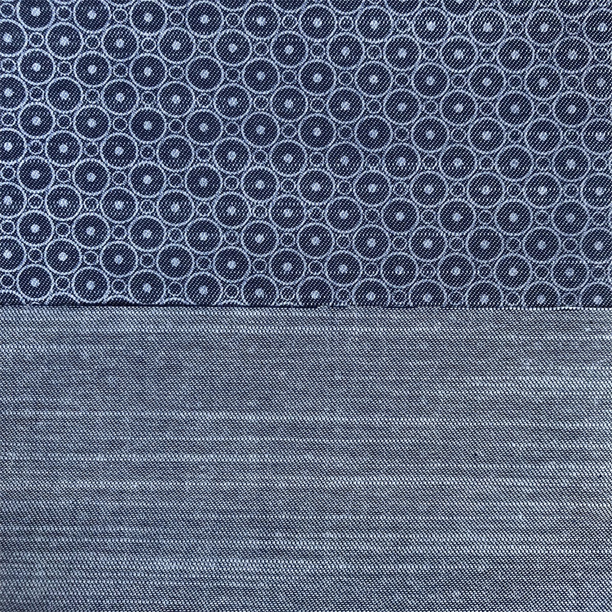 Cotton Fabric by compact yarn for men's casual shirts 100% cotton printed on yarn dyed twill slub chambray woven shirts fabric